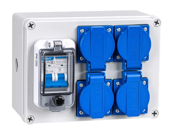 Vertical Double Socket Industrial Socket Box