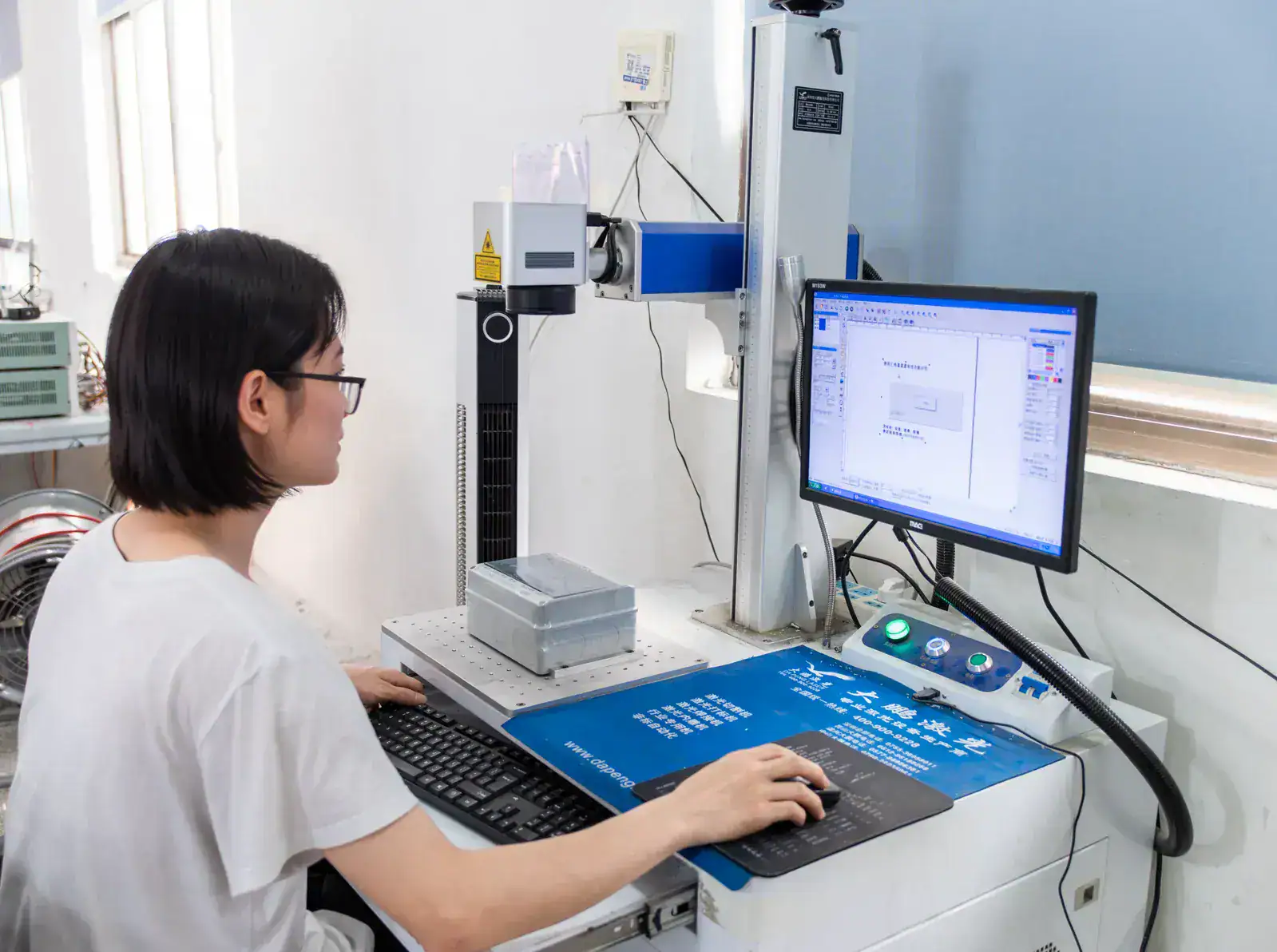 Laser marking on waterproof electrical products