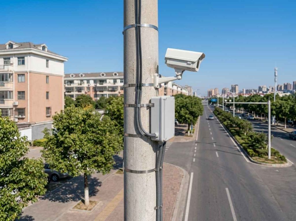 IP67 Waterproof Junction Box Installation for a Roadside CCTV Camera