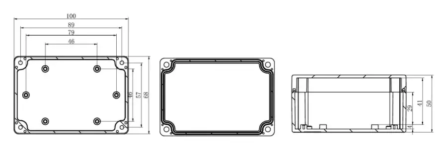 F100-68-40 dimensional line drawing