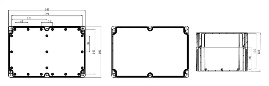 F240-160-120 dimensional line drawing