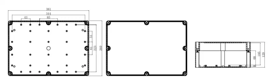F380-260-120 dimensional line drawing