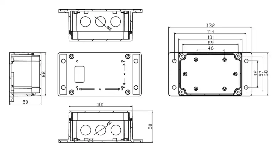 Terminal 3-3 dimensional line drawing