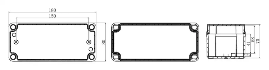 AG180-80-70 dimensional line drawing