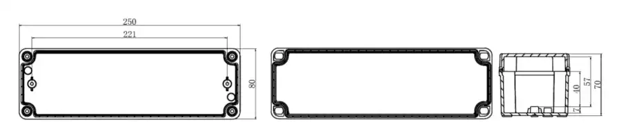 AG250-80-70 dimensional line drawing