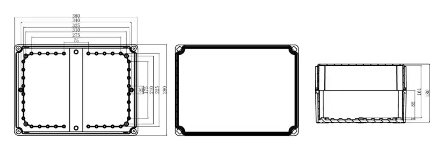 AG380-280-180 dimensional line drawing